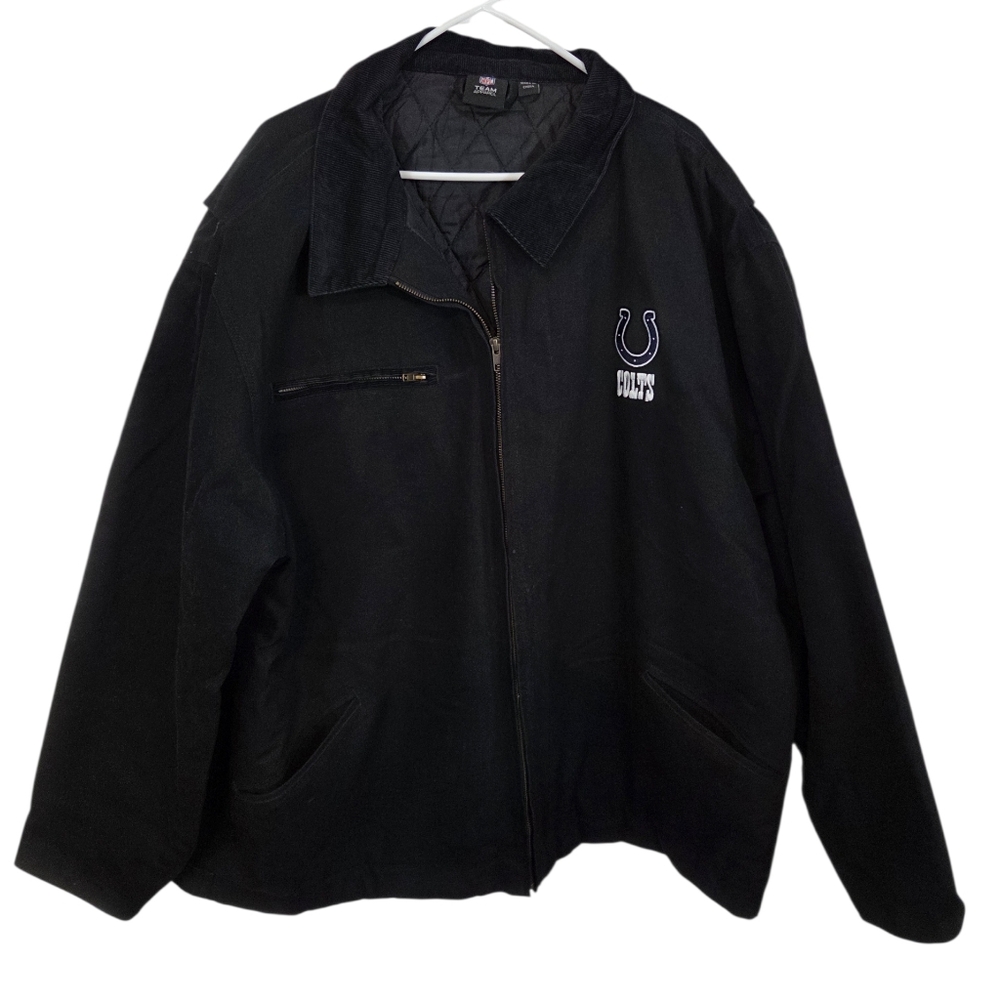 Mens Colts Blsck Vintage Insulated Coat NFL